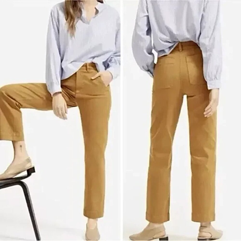 Madewell Classic Straight Crop Bronzed Lichen Pants